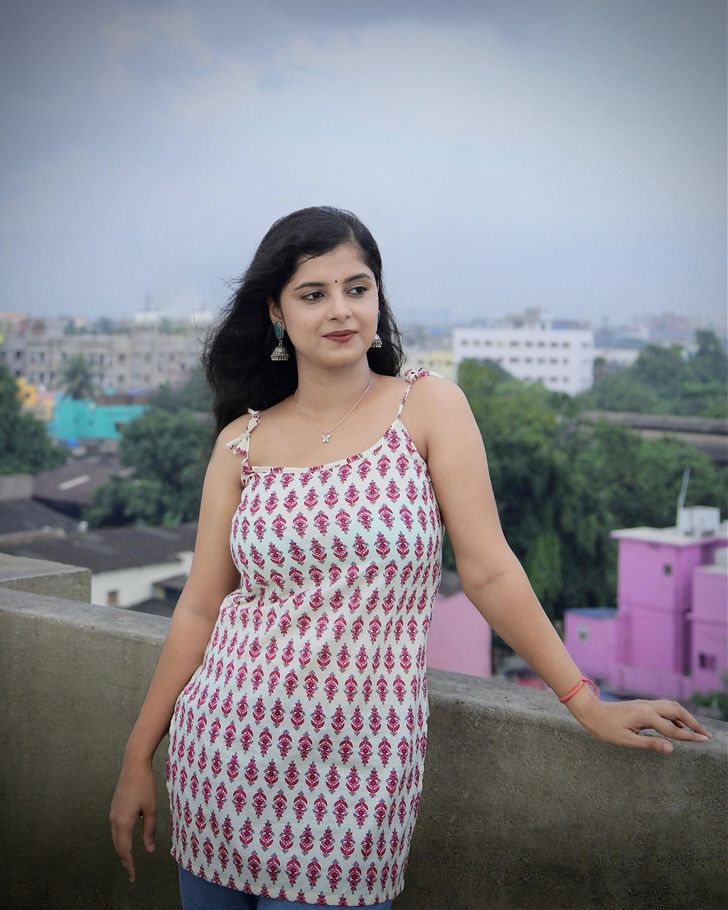 Jasmine(tie-strap short kurti)