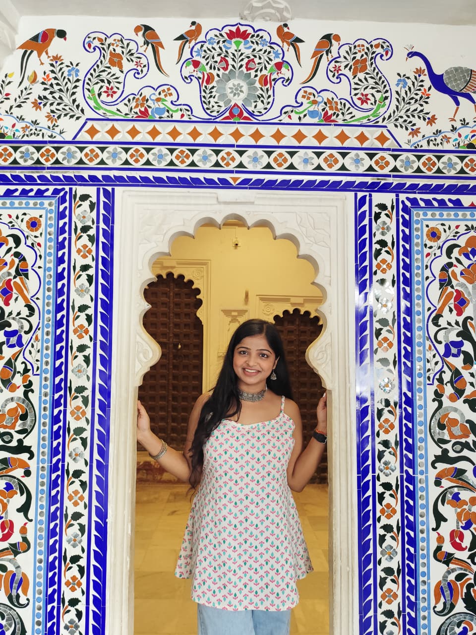 Pankhuri (Floral strap short kurti )