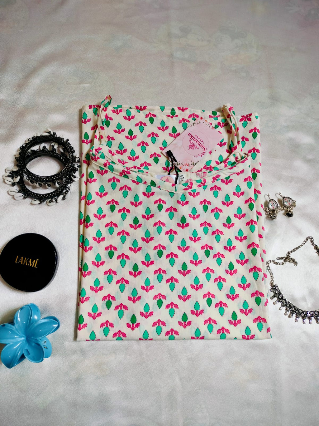 Pankhuri (Floral strap short kurti )