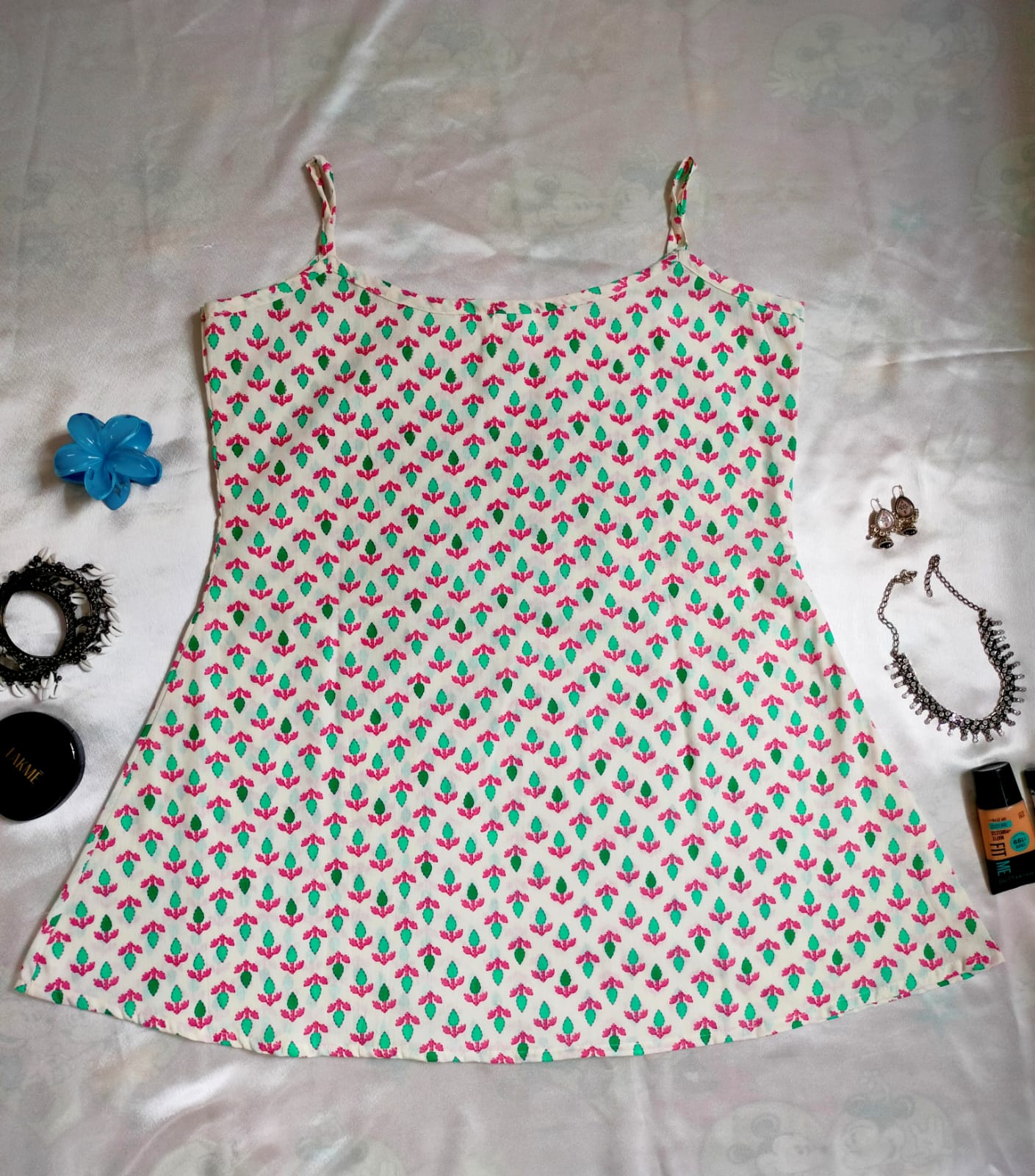 Pankhuri (Floral strap short kurti )