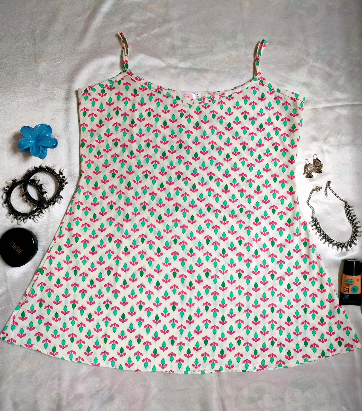 Pankhuri (Floral strap short kurti )