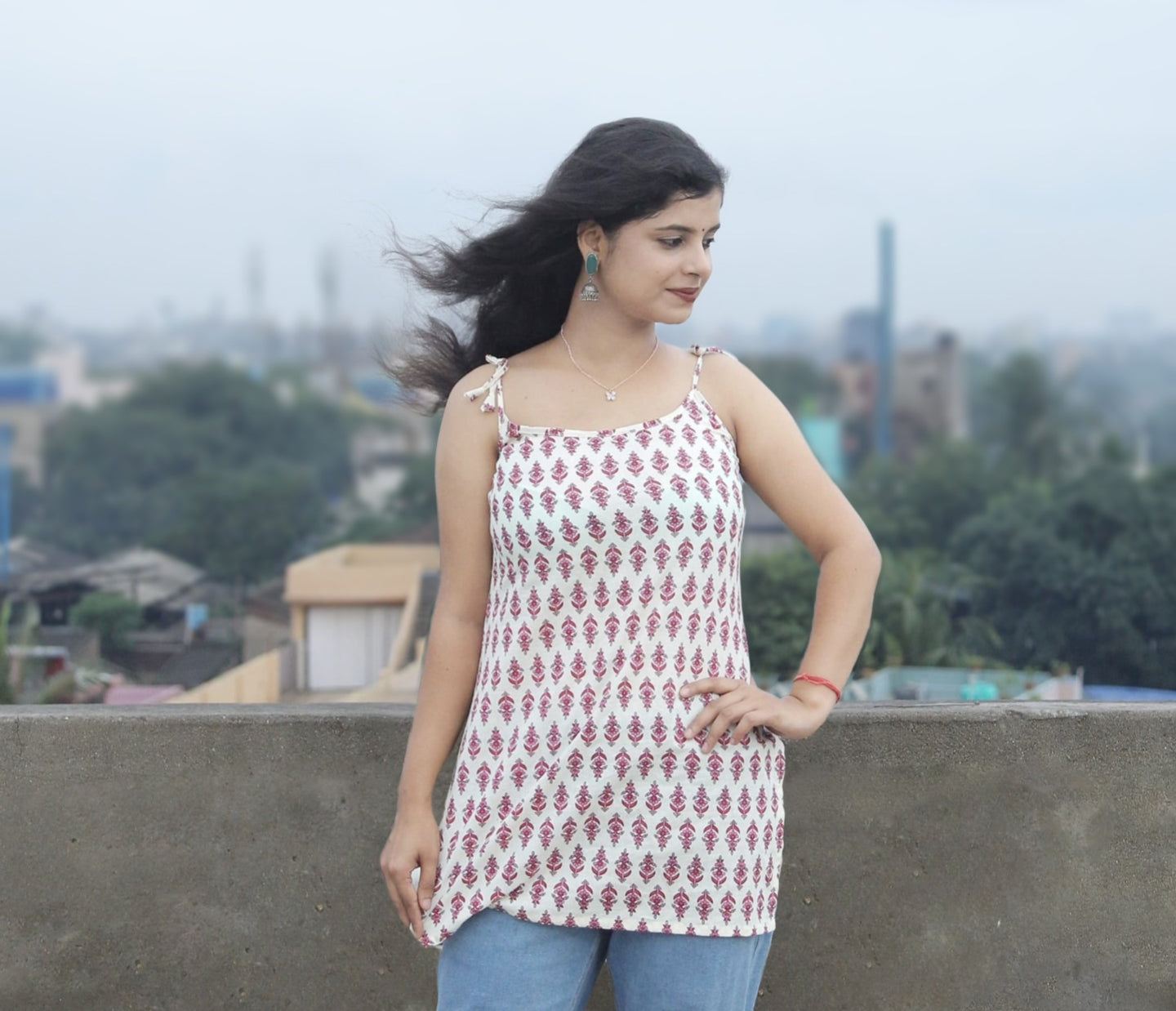 Jasmine(tie-strap short kurti)