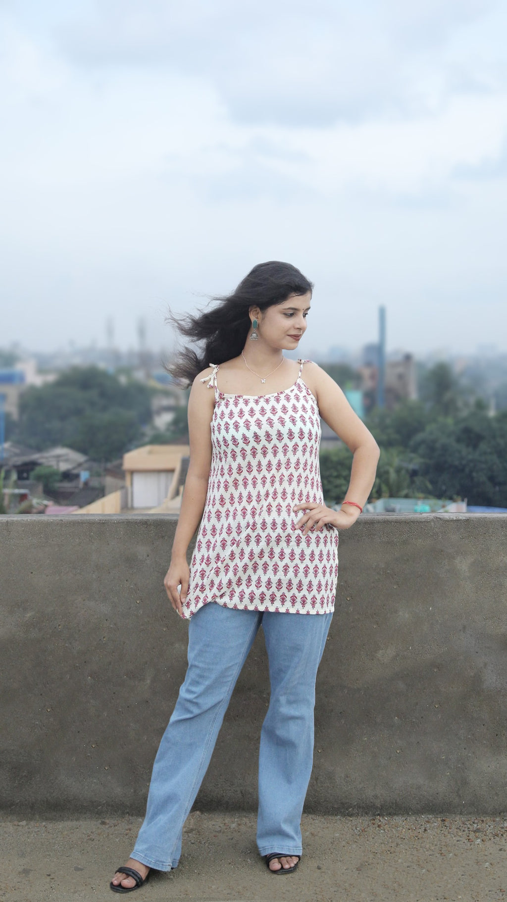 Jasmine(tie-strap short kurti)
