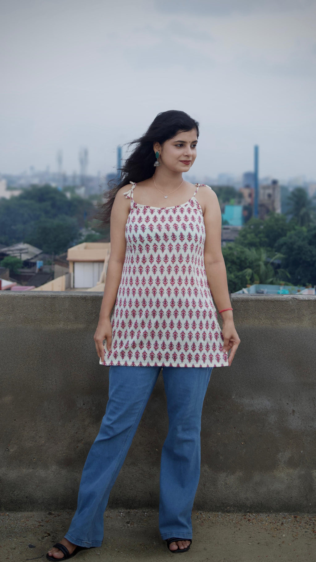 Jasmine(tie-strap short kurti)
